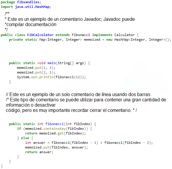 Código de ejemplo en Java