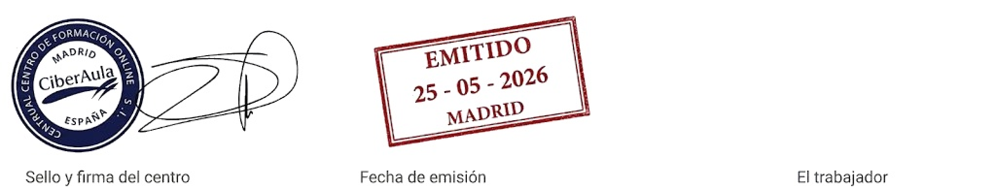 Sello y firma del centro