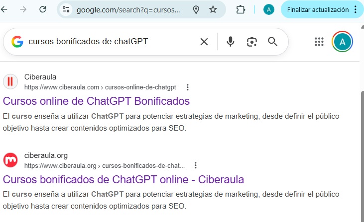 Ciberaula en Google